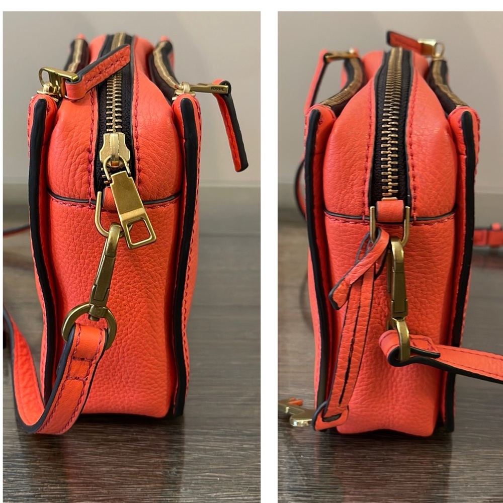 Fossil Women's Campbell Crossbody Bag Lava - Coral - Picture 4 of 17